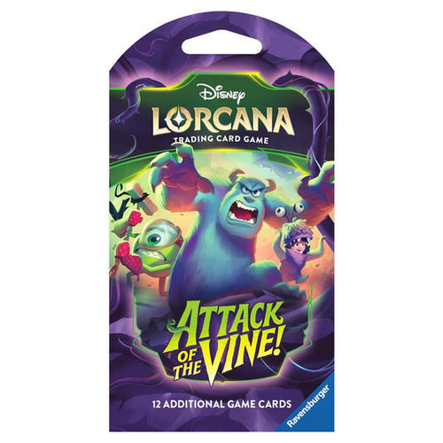 Disney Lorcana TCG Attack of the Vine! sleeved booster pack featuring Sulley and Boo artwork