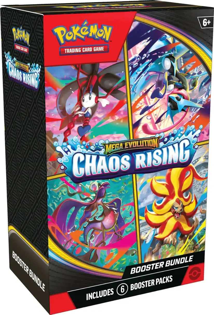 Pokémon TCG Mega Evolution—Chaos Rising Booster Bundle with six booster packs