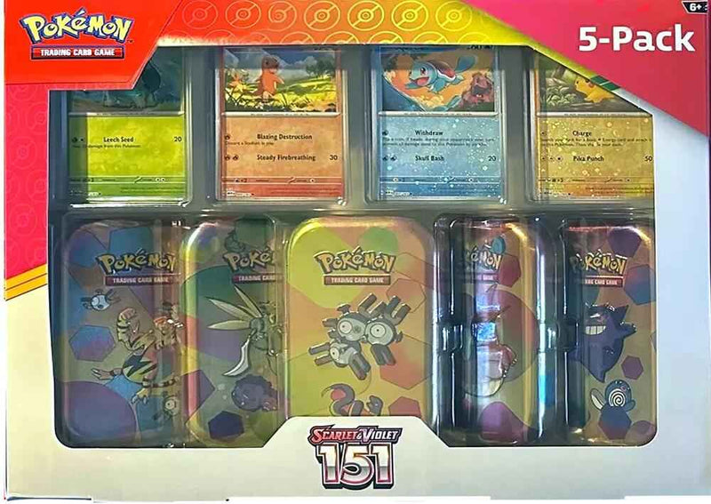 Pokémon TCG Scarlet & Violet 151 Mini Tin 5-Pack Magneton assortment