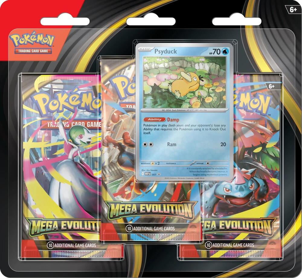 Pokémon TCG Mega Evolution 3-Pack Blister Psyduck