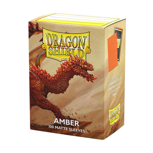 Dragon Shield Amber Matte Sleeves – Standard Size 100 Count