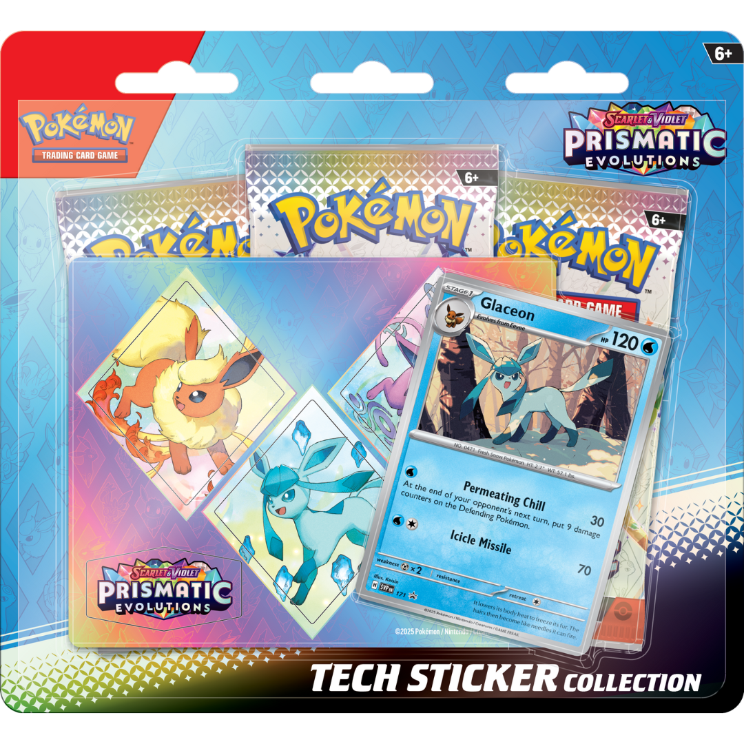 Pokémon Prismatic Evolutions Tech Sticker Collection Glaceon