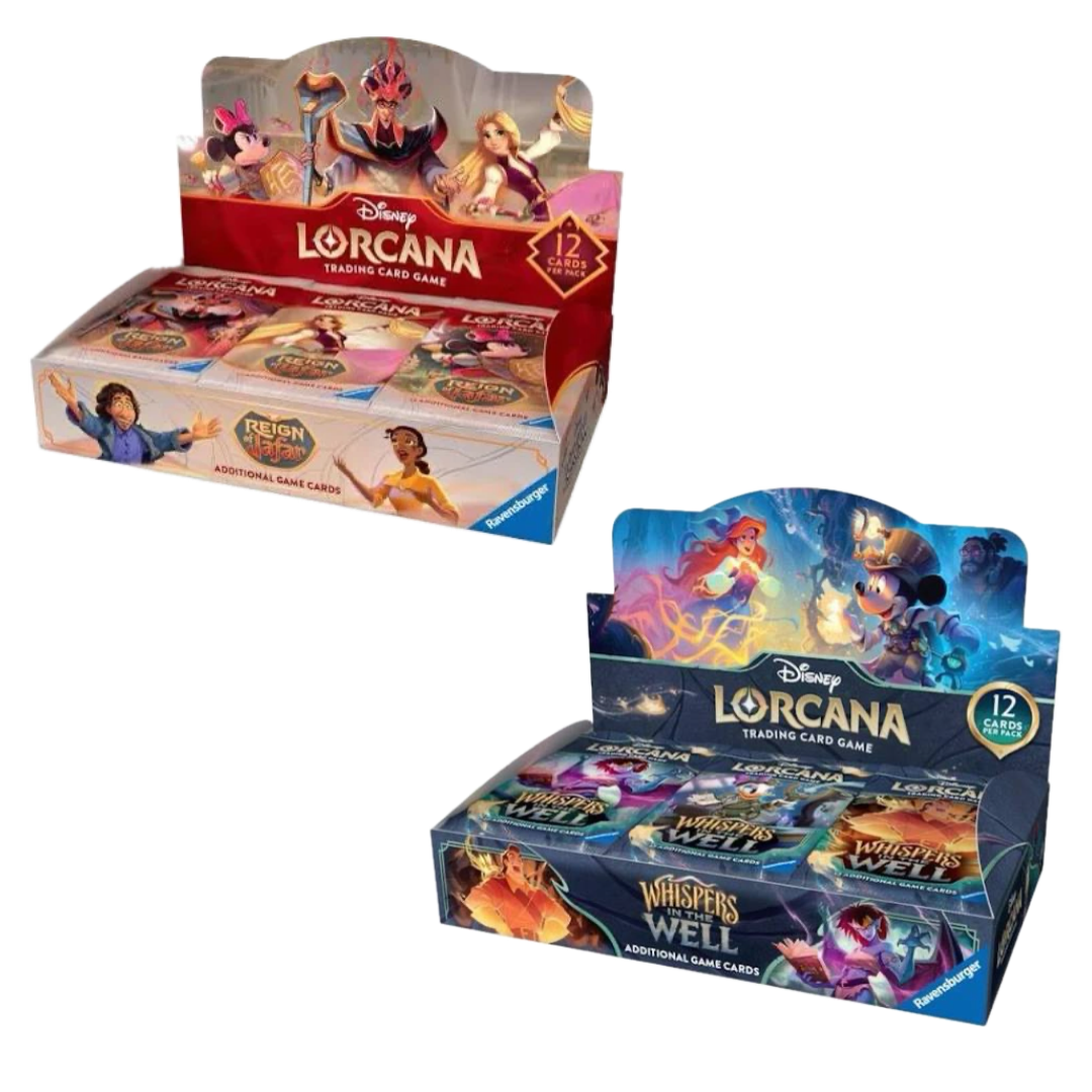 Disney Lorcana Booster Box Bundle — Whispers in the Well + Reign of Jafar