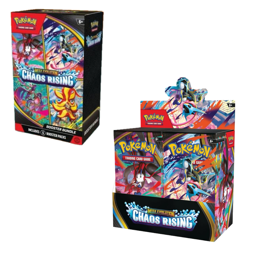 Pokémon TCG: Mega Evolution—Chaos Rising Booster Box + Booster Bundle