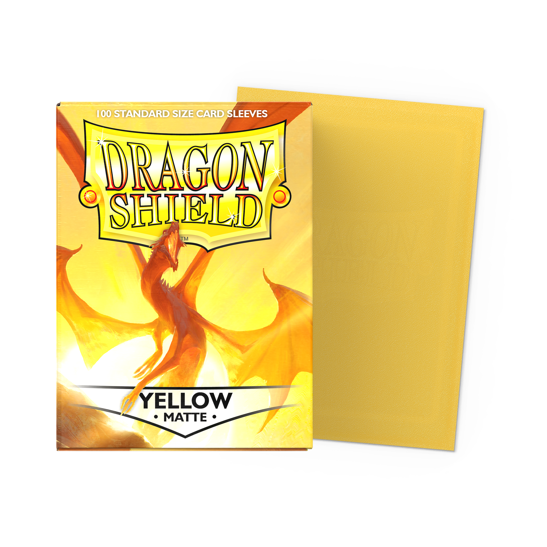 Dragon Shield Yellow Matte Standard Size Card Sleeves – 100 count