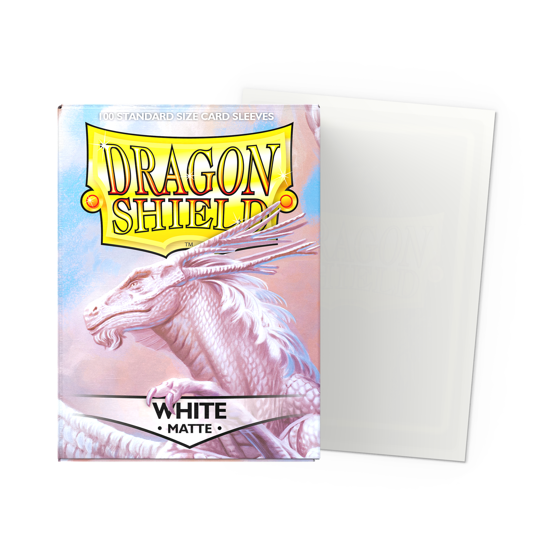 Dragon Shield White Matte Sleeves – Standard Size 100 Count