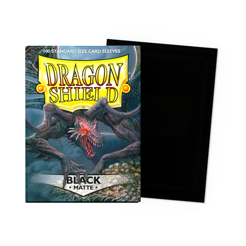 Dragon Shield Black Matte Standard Size Card Sleeves – 100 count