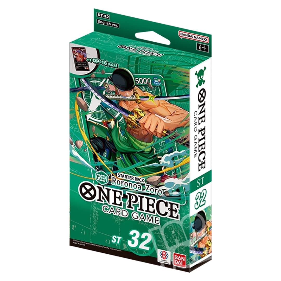 One Piece Card Game Green Roronoa Zoro Starter Deck ST-32 English box